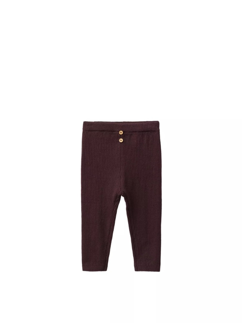 Zara Kids Ribbed Leggings in Plum. 6-9m